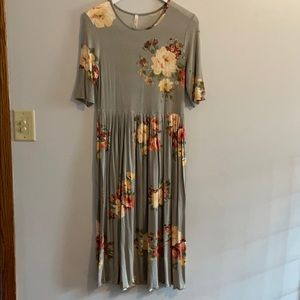 Green flowered Dress